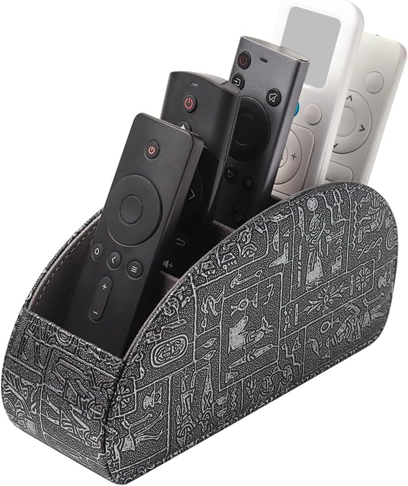 Thumbnail 6 de WAYIFON Fernbedienungshalter mit 5 Taschen – Große Halterung für TV, DVD, 4K Stick und Bluray Fernbedienungen, Aufbewahrung für Stifte, L-Retro Braun
