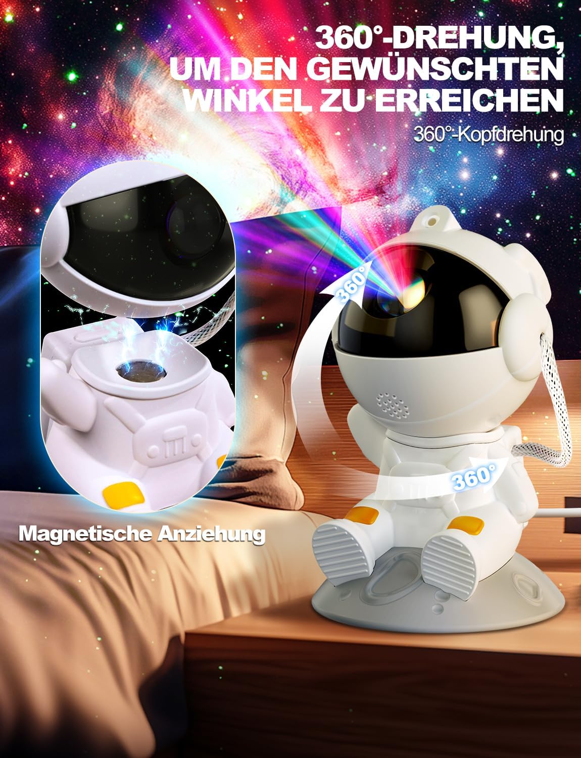 Thumbnail 4 de TOCVEOE Astronaut Sternenhimmel Projektor
