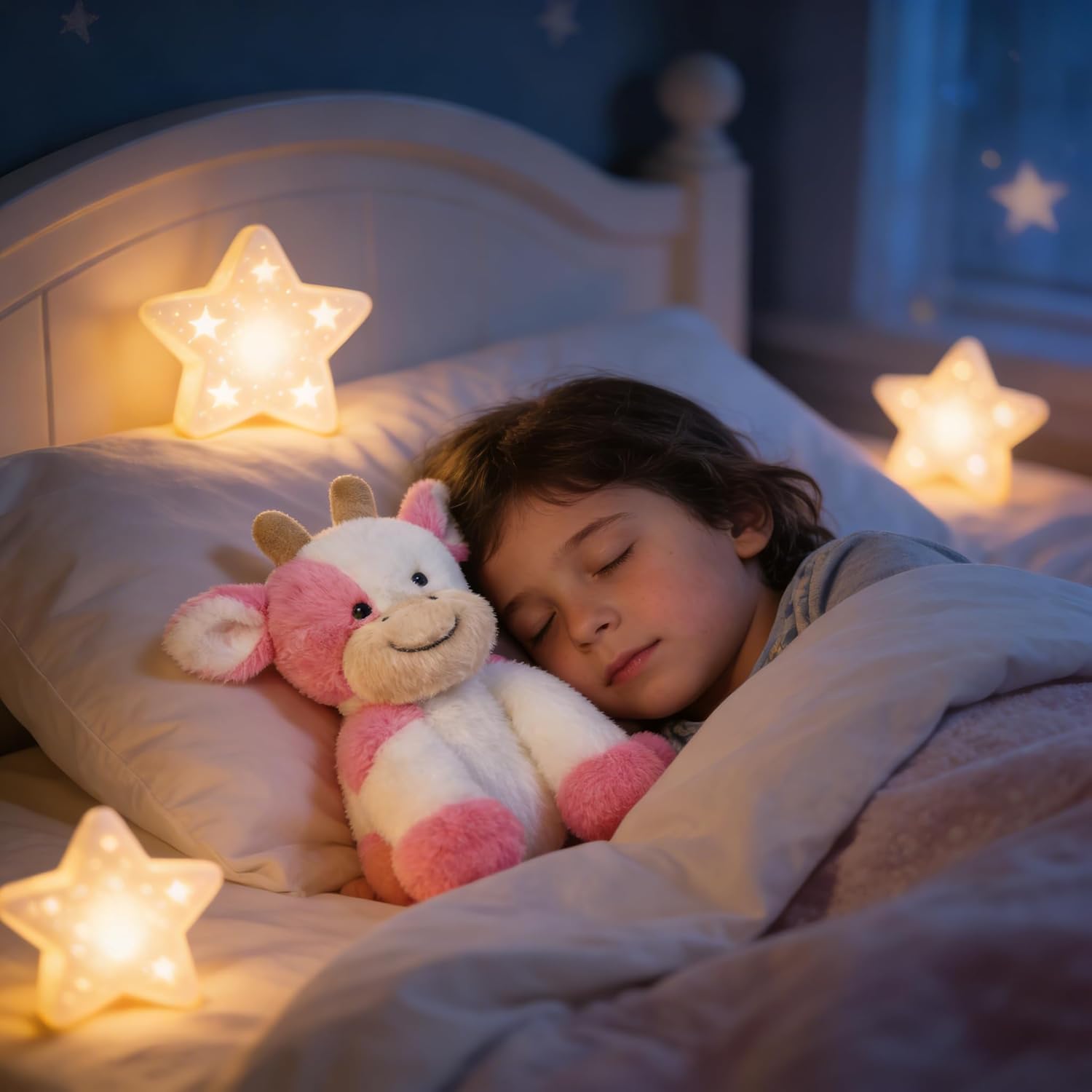 Detalle 2 de Hopearl Niedliche Kuschelkuh In Erdbeerrosa – Weiches Milchkuh Plüschtier, 23 cm, als Kuschelgabe für Jungen & Mädchen