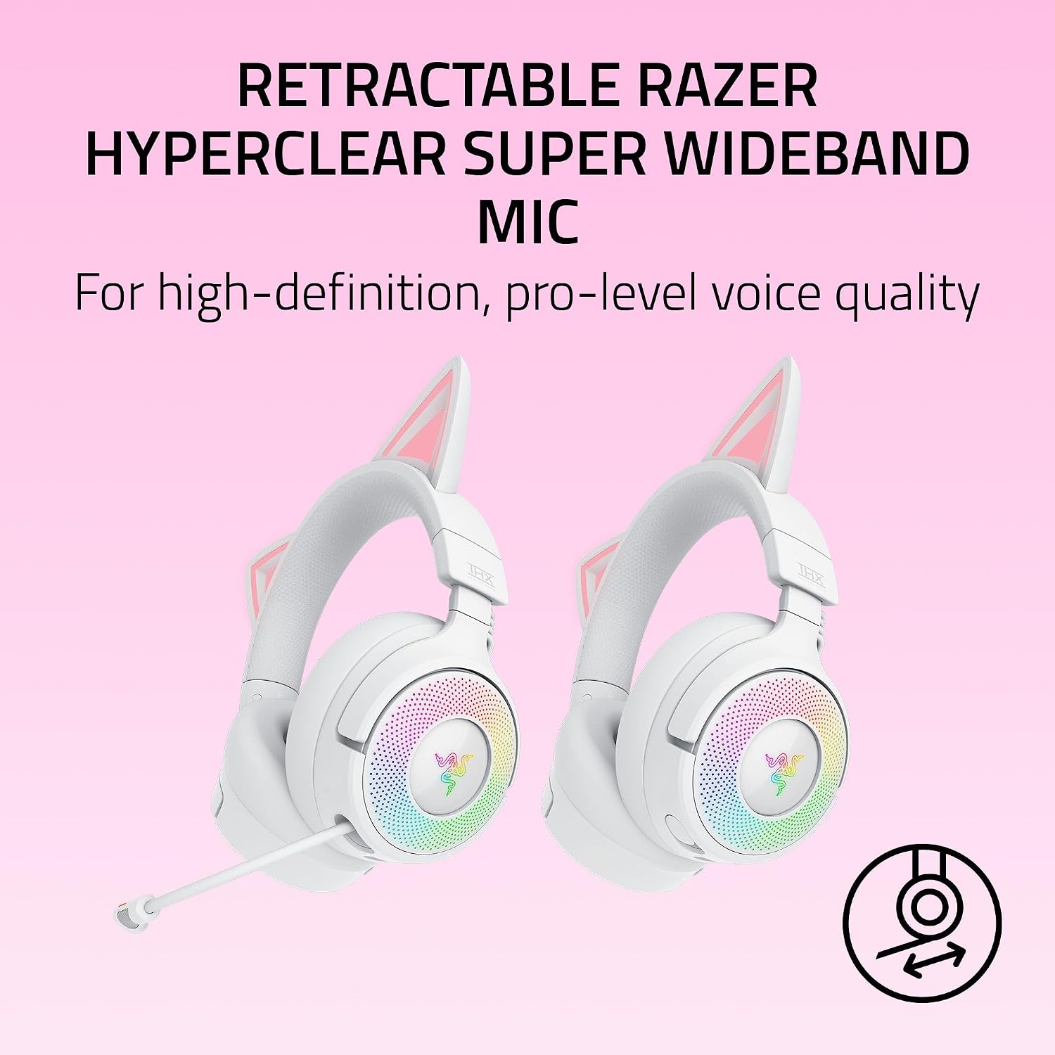 Thumbnail 3 de Razer Kraken Kitty V3 Pro Wireless RGB Gaming Headset with THX Spatial Audio