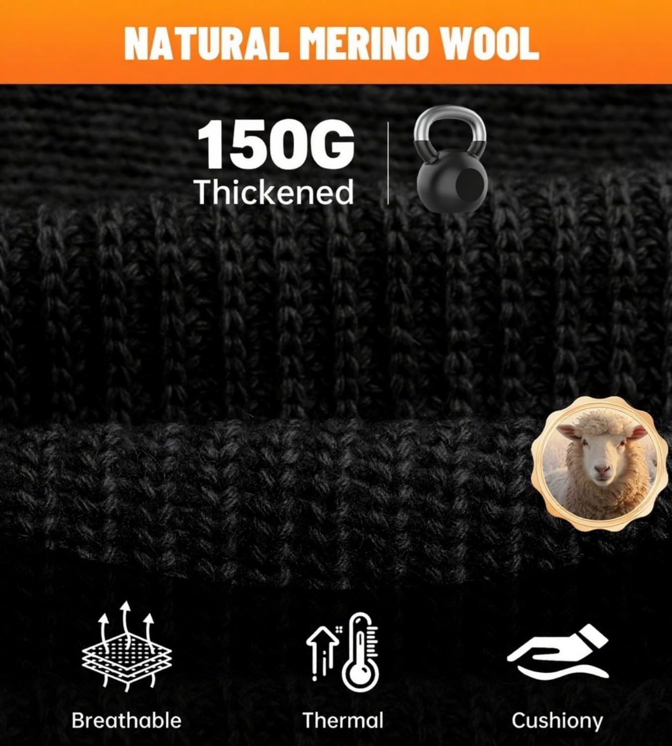 Thumbnail 3 de FREEHILL Merinowolle beheizte Socken 11 Stunden