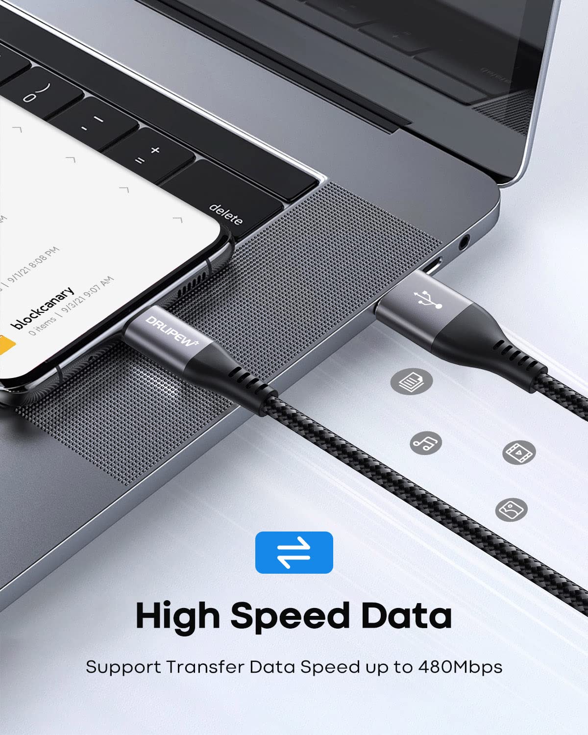 Thumbnail 4 de DRLIPEW 2-Pack 2m USB Type-C Fast Charger Cable (USB-A to USB-C)