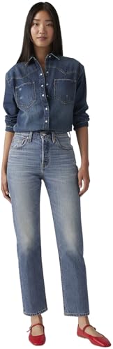 Detalle de Levi's 501 Crop Vaqueros Mujer 25W/26L – estilo clásico en versión recortada