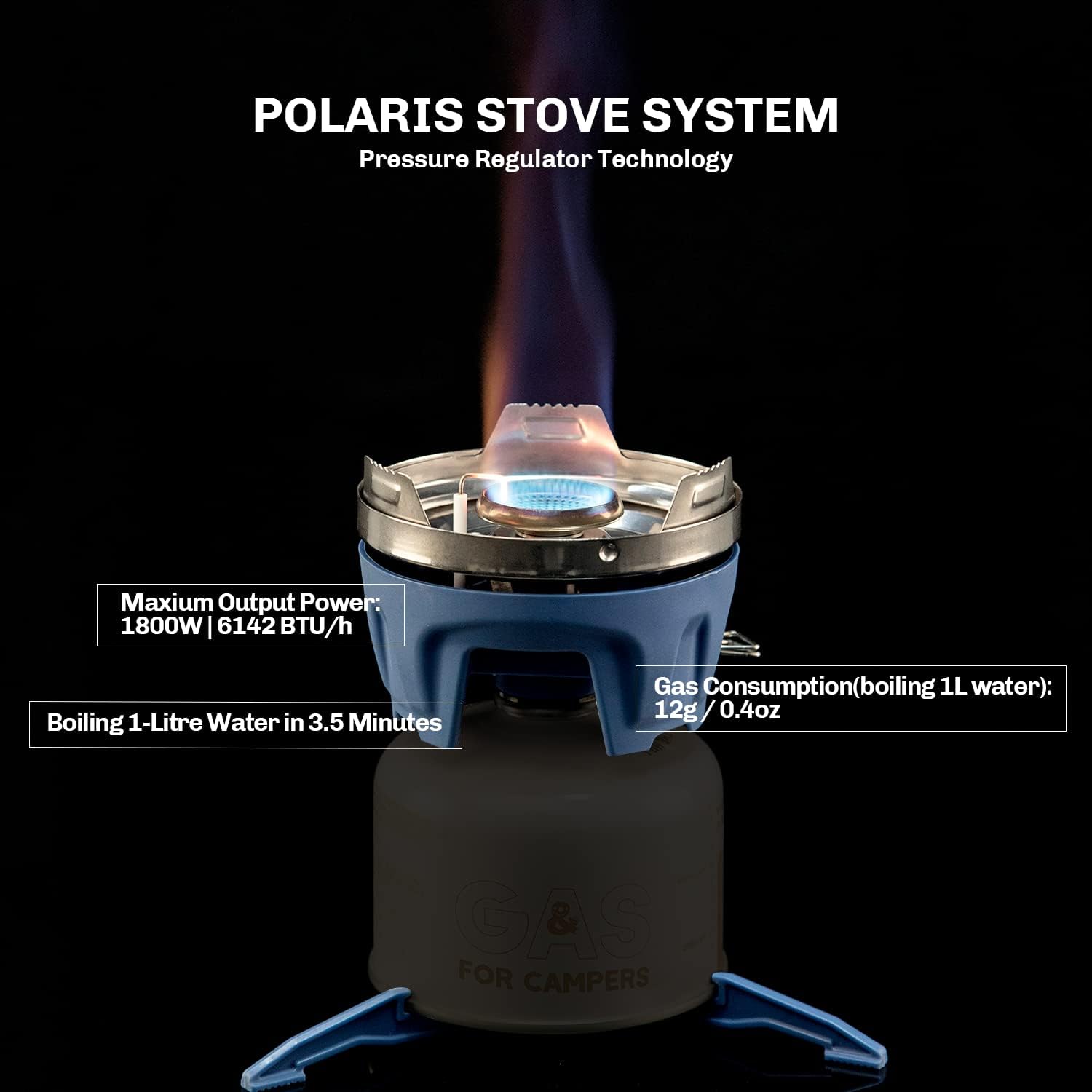 Detalle 2 de Fire-Maple Polaris : Régulateur de Pression et Système de Cuisine de Randonnée Compact pour Réchaud à Gaz