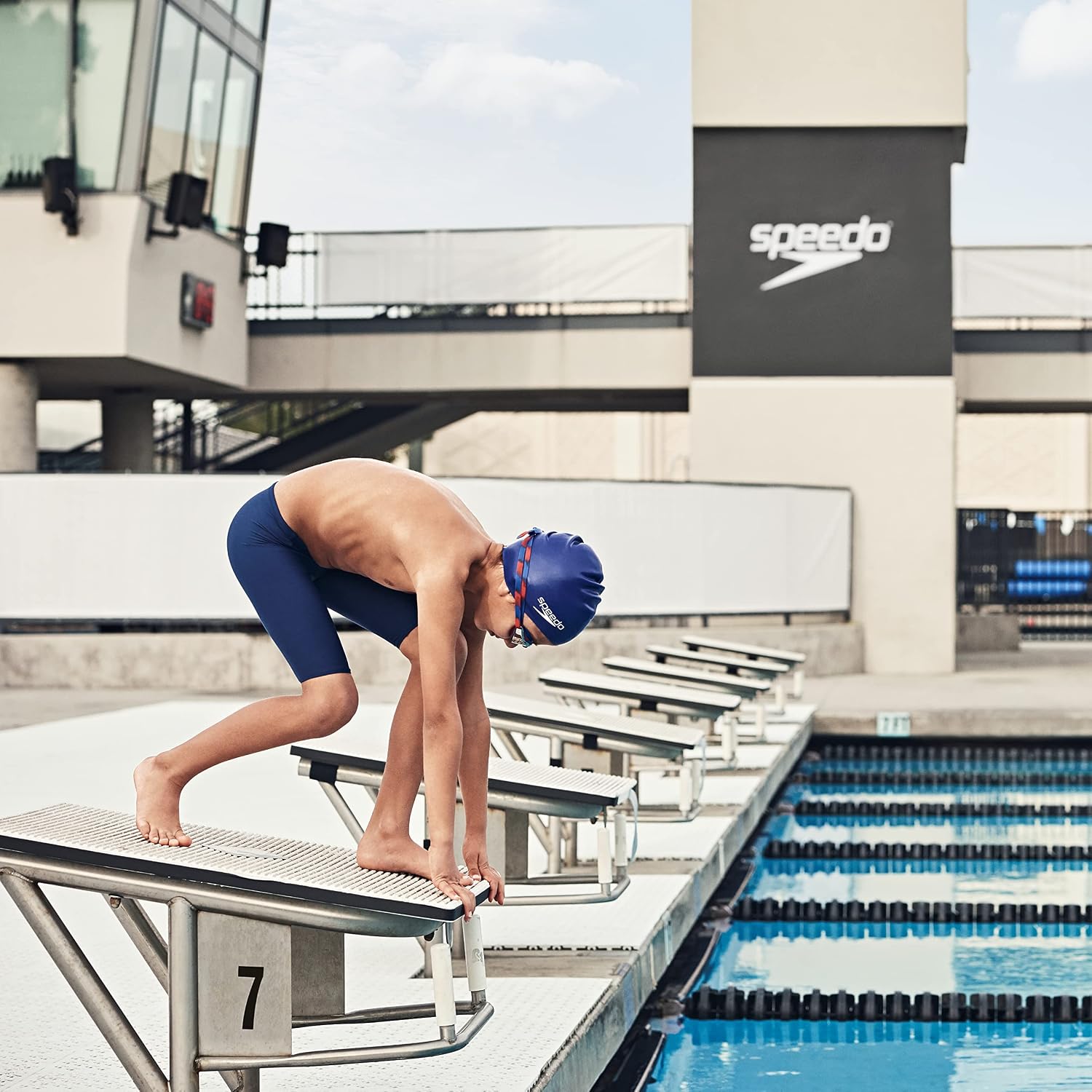 Detalle 2 de Speedo BBTSJAMMER Boys’ Spliced Jammer Swimsuit, chlorine-resistant, UPF 50+