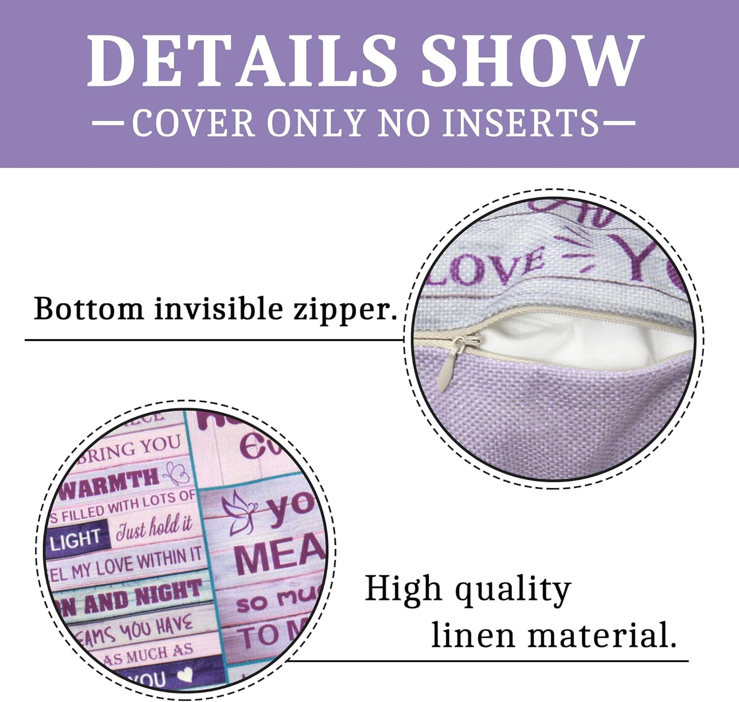 Detalle de Bommex Cousin Gift Double-sided Cushion Cover – 18x18 inches