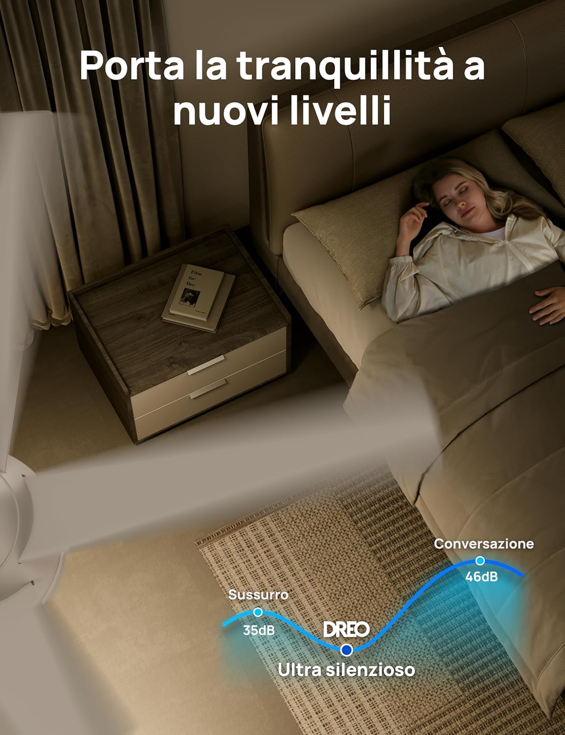 Thumbnail 6 de DREO ventilatore da soffitto smart 132 cm con luce LED, 12 velocità e controllo via app/Alexa
