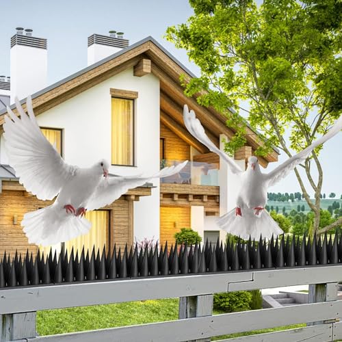 Detalle 2 de Pinchos Antipalomas 5.7 Metros – 20 Pcs Negro de YMYH: ahuyentar palomas y gatos de balcones y fachadas