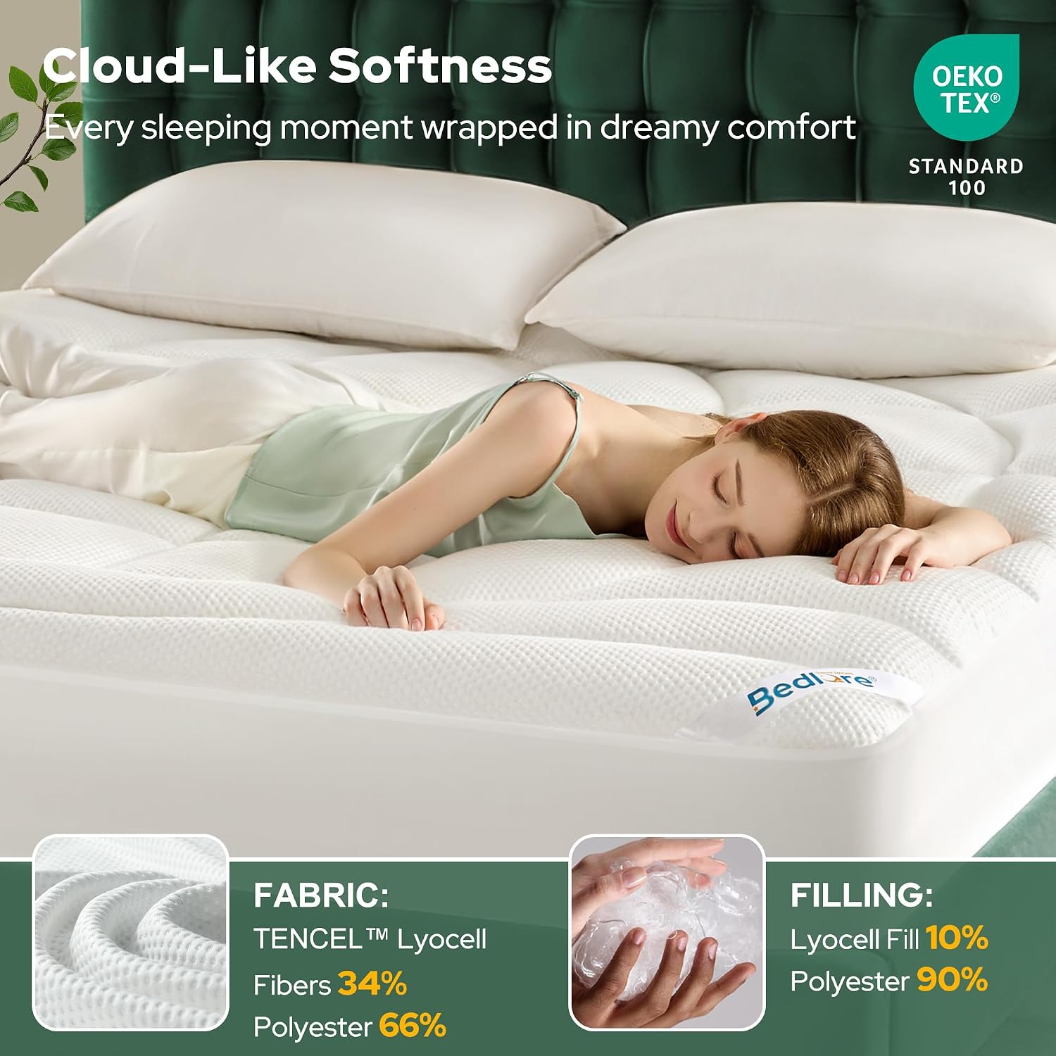 Detalle 2 de BEDLORE Queen Mattress Topper