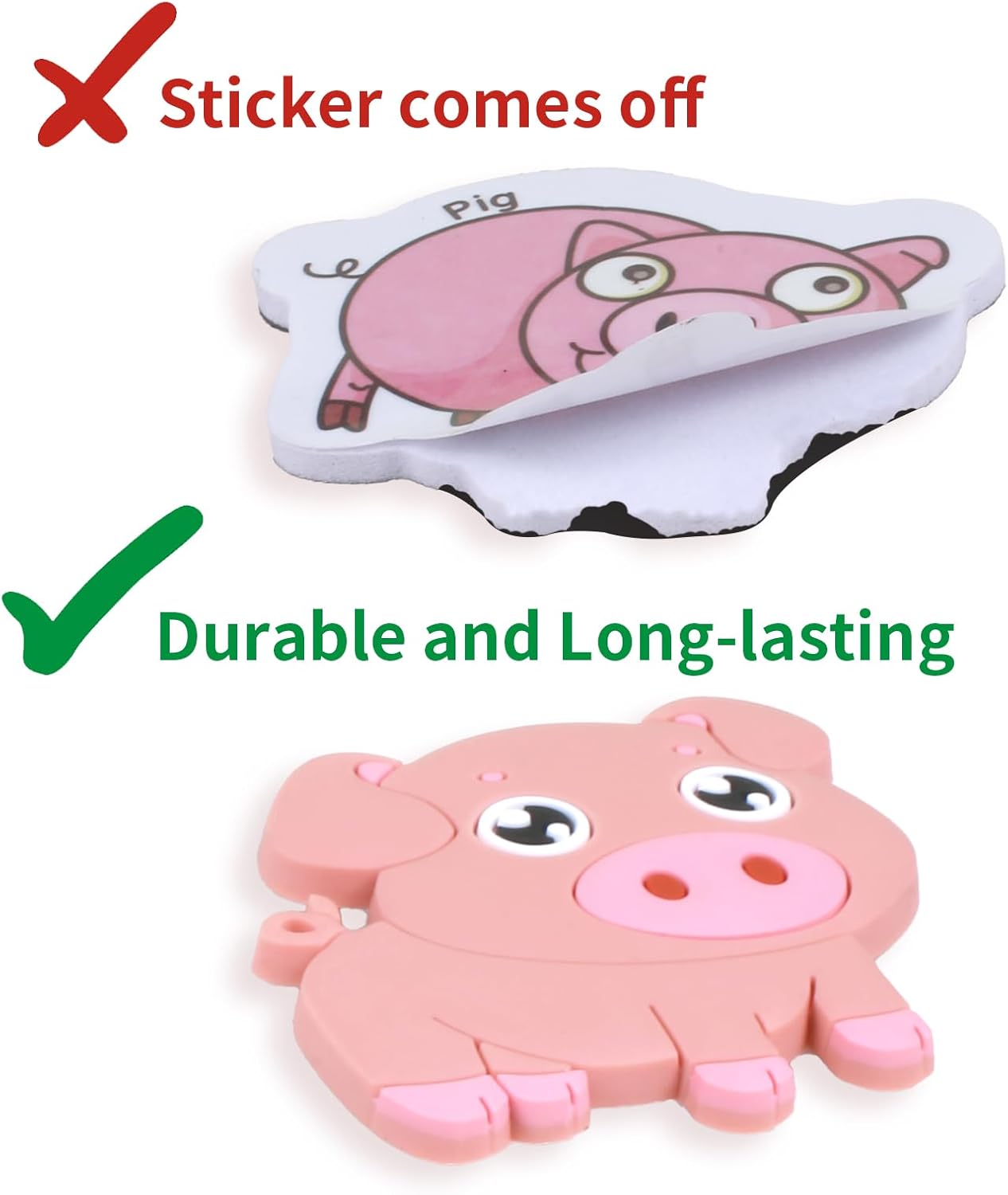 Thumbnail 2 de SUPINEEDO Full-Back Magnetic Refrigerator Magnets for Kids (Farm Animals, Ages 1–3)