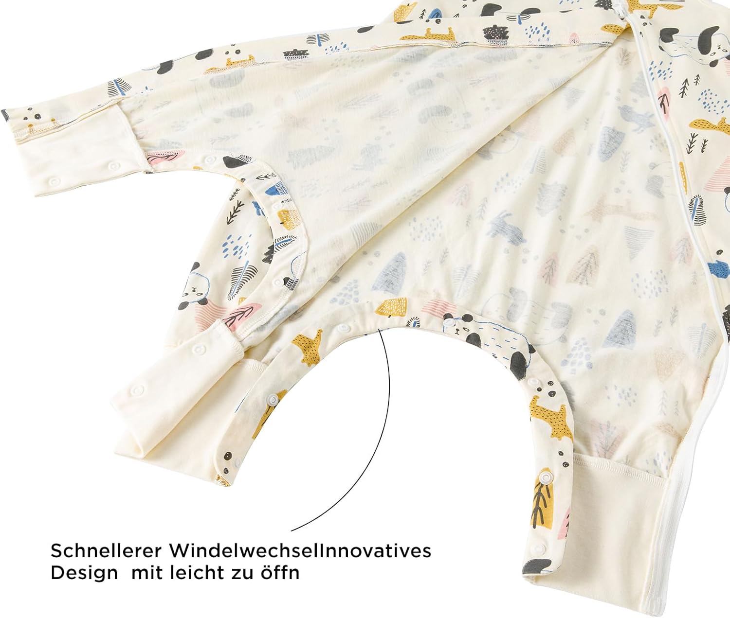 Thumbnail 4 de Duomiaomiao Sacco nanna con piedi 1.0 TOG in cotone, con aperture per gambe