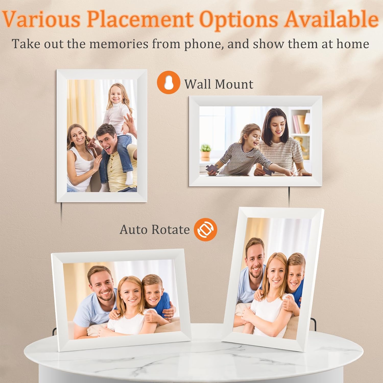 Thumbnail 6 de Hesmor 10.1 Inch Frameo WiFi Digital Photo Frame