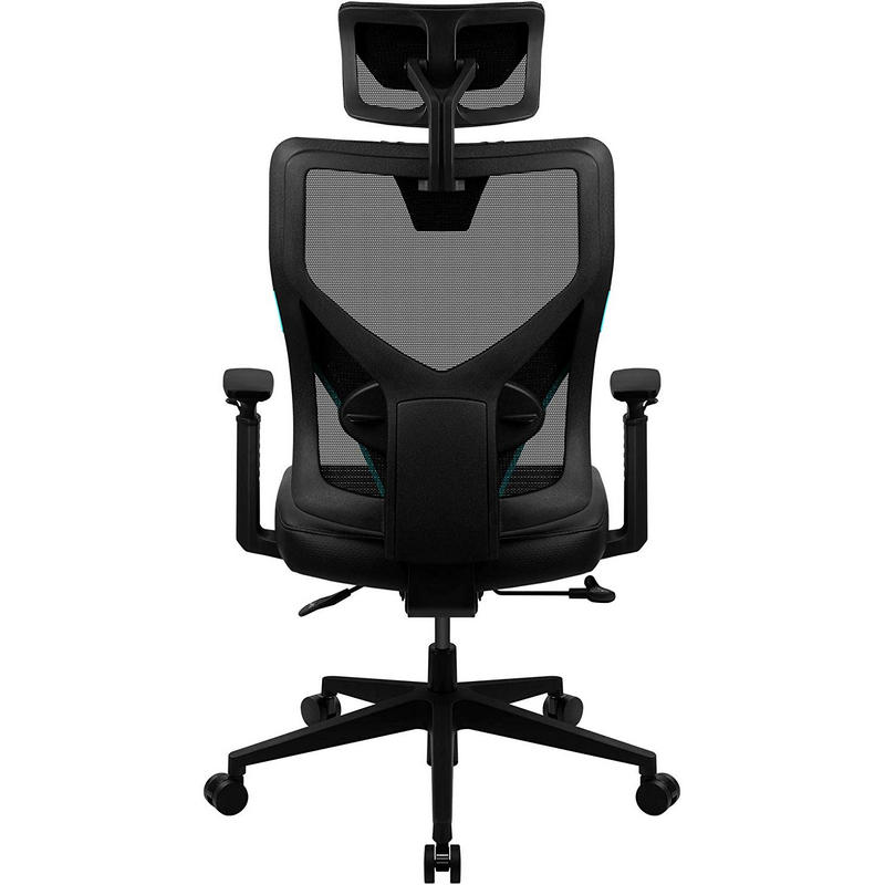 Detalle 2 de ThunderX3 Yama 1 silla gaming Cian/Negro: ergonomía con malla transpirable para jugar cómodo