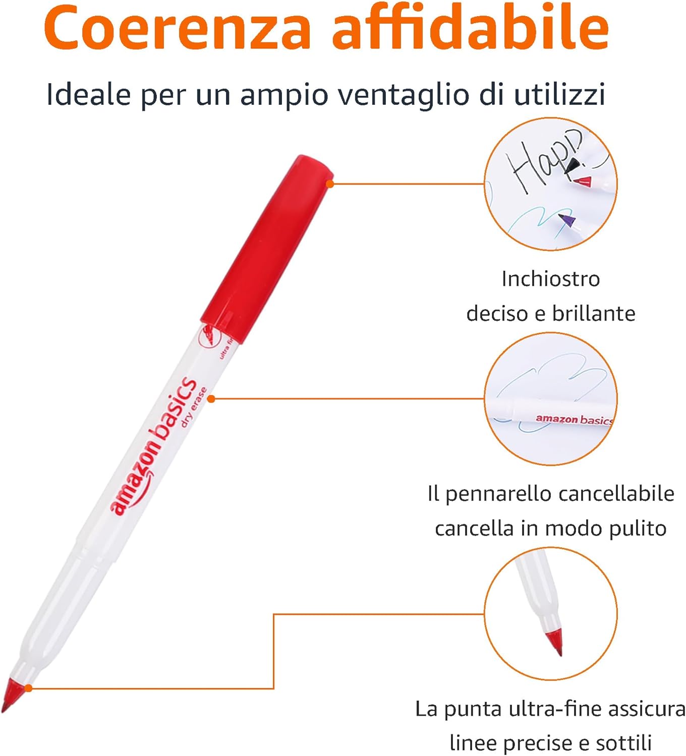 Thumbnail 2 de Amazon Basics Pennarelli lavagna 12 pezzi 🖊️