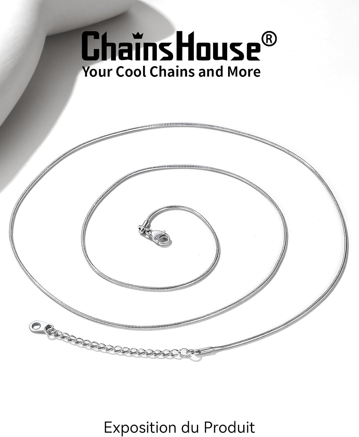 Thumbnail 5 de ChainsHouse Collier Chaîne Serpent 1,2 mm