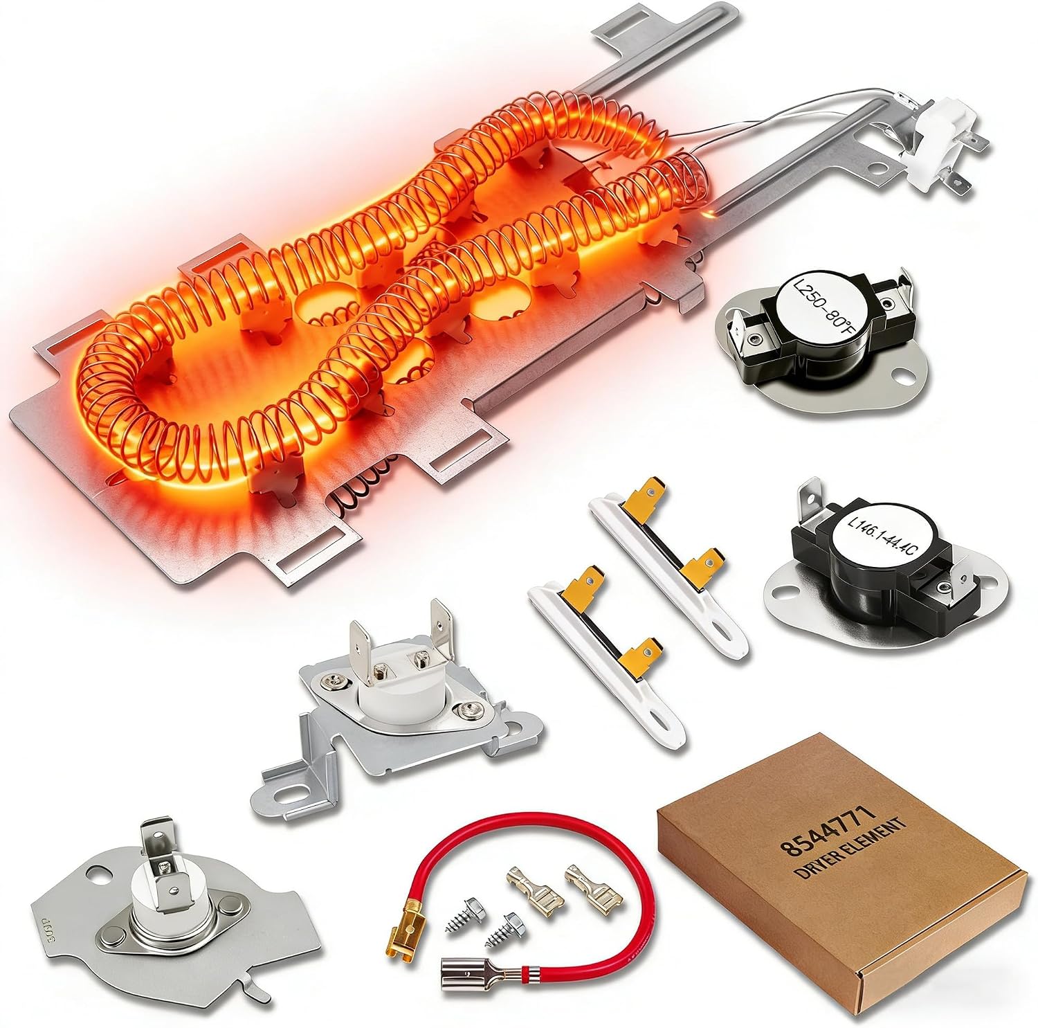Detalle de HESHECEIN 8544771 Dryer Heating Element Kit for Select Maytag MED Models