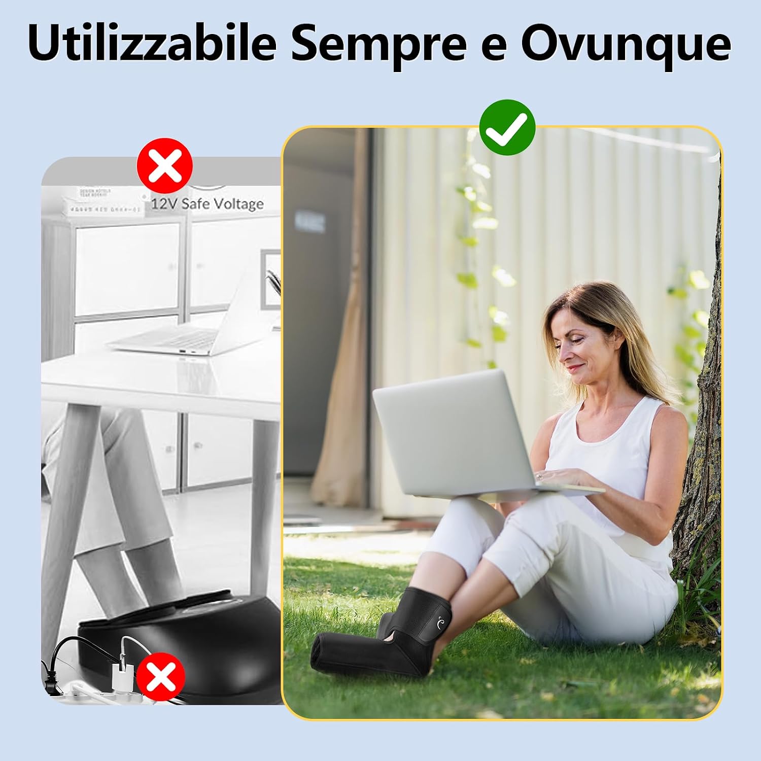 Detalle de Comfytemp Massaggiatore Piedi Wireless: sollievo mirato per una circolazione migliore