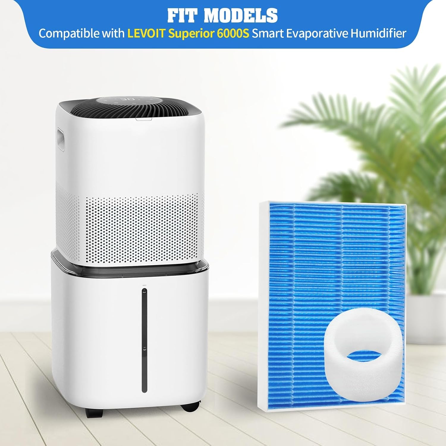 Thumbnail 1 de Gazeer 6000S-12-6 Replacement Humidifier Filters, 12 Blue + 6 Sponge