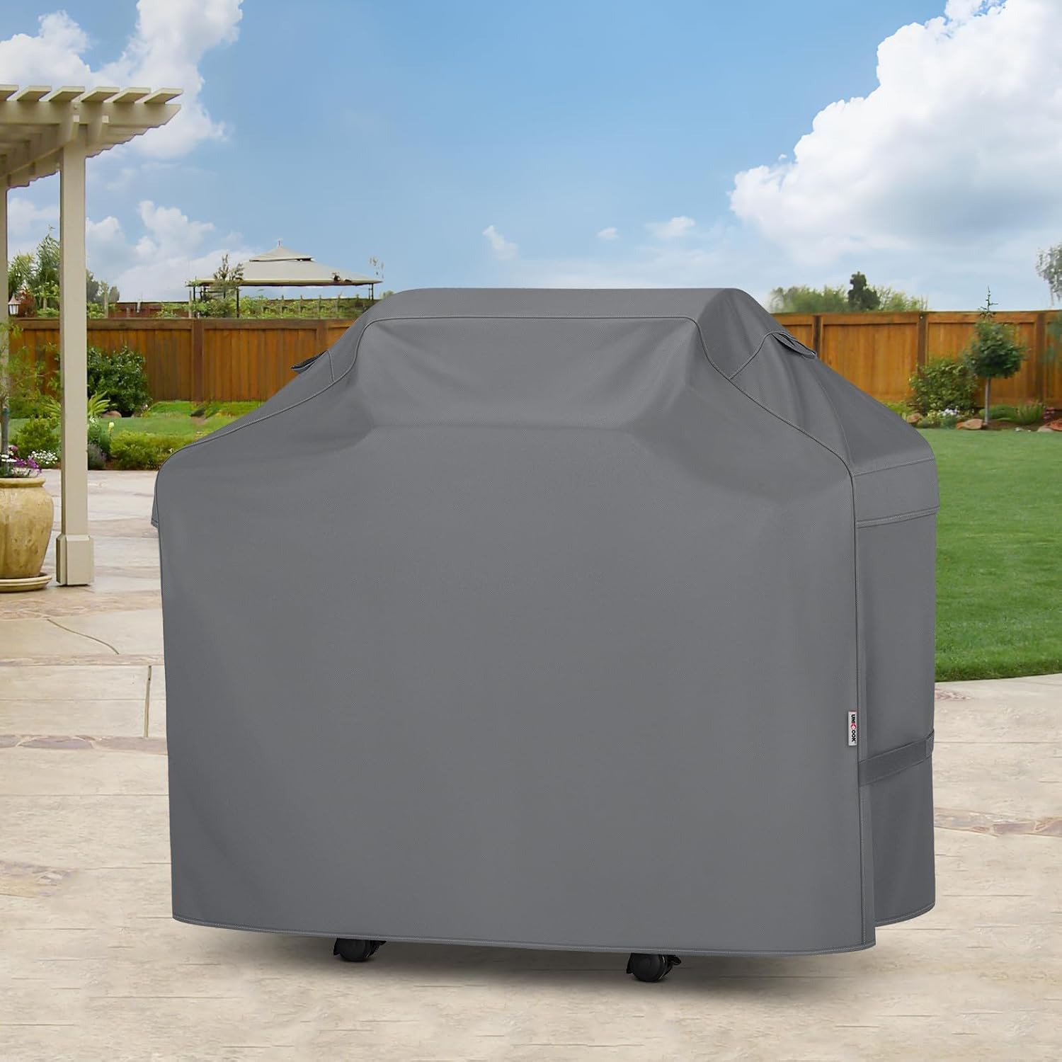 Thumbnail 6 de Unicook B601001G 50-Inch Grill Cover, Vinyl-Coated Polyester, Gray