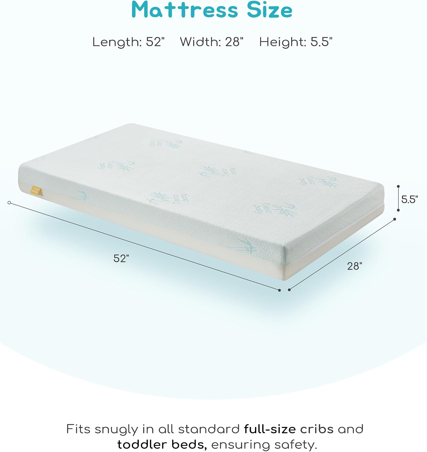 Detalle de ATTABABY Crib Mattress 52 x 28 Inches