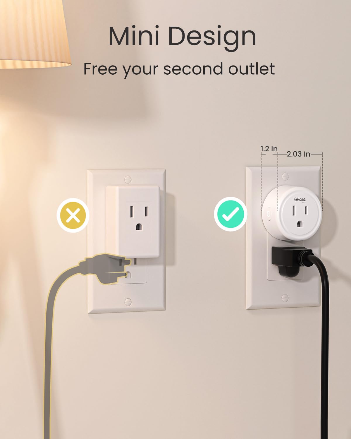 Thumbnail 6 de GHome Smart WP3-A 15A Wi-Fi Smart Plugs, Dual-Band, 2-Pack