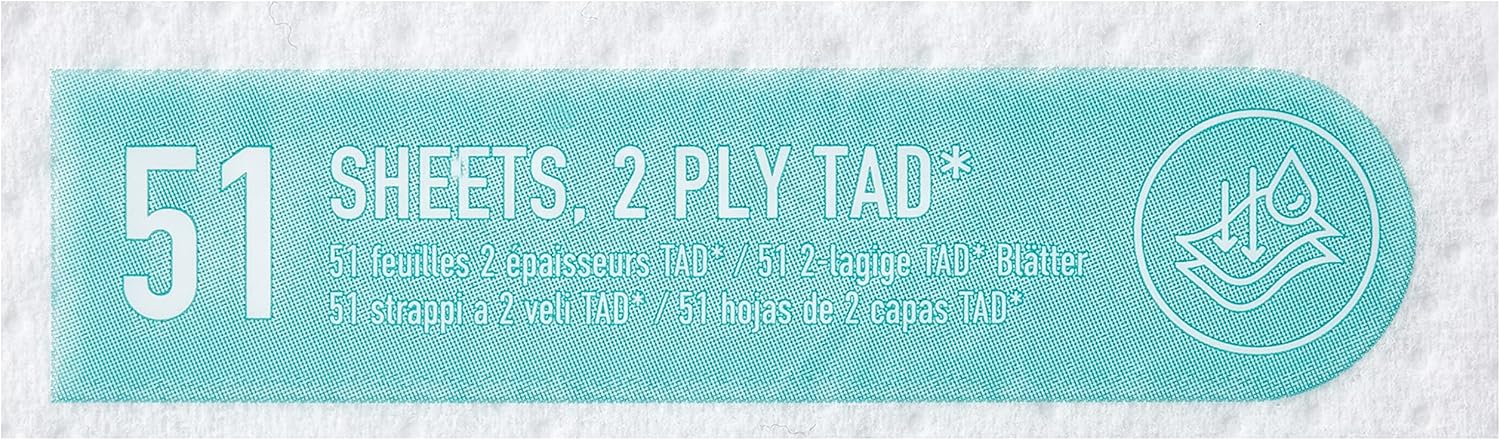 Detalle de Presto! Essuie-tout TAD Extra Absorbant – Lot de 32 rouleaux (51 feuilles par rouleau) – FSC certifié