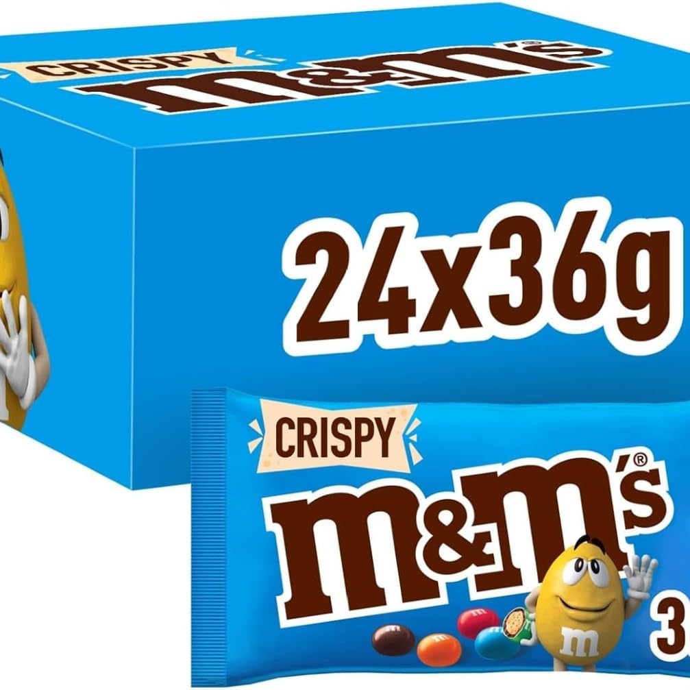 Detalle de M&M's Crispy Confetti al Cioccolato con Riso Soffiato – 24 bustine da 36 g (864 g)