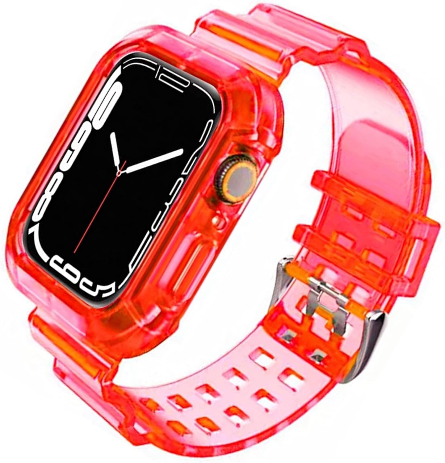Thumbnail 6 de Fleshy Leaf clear soft silicone Apple Watch strap with bumper protective case (Series 1–SE 7/6/5/4/3/2/1 compatible)