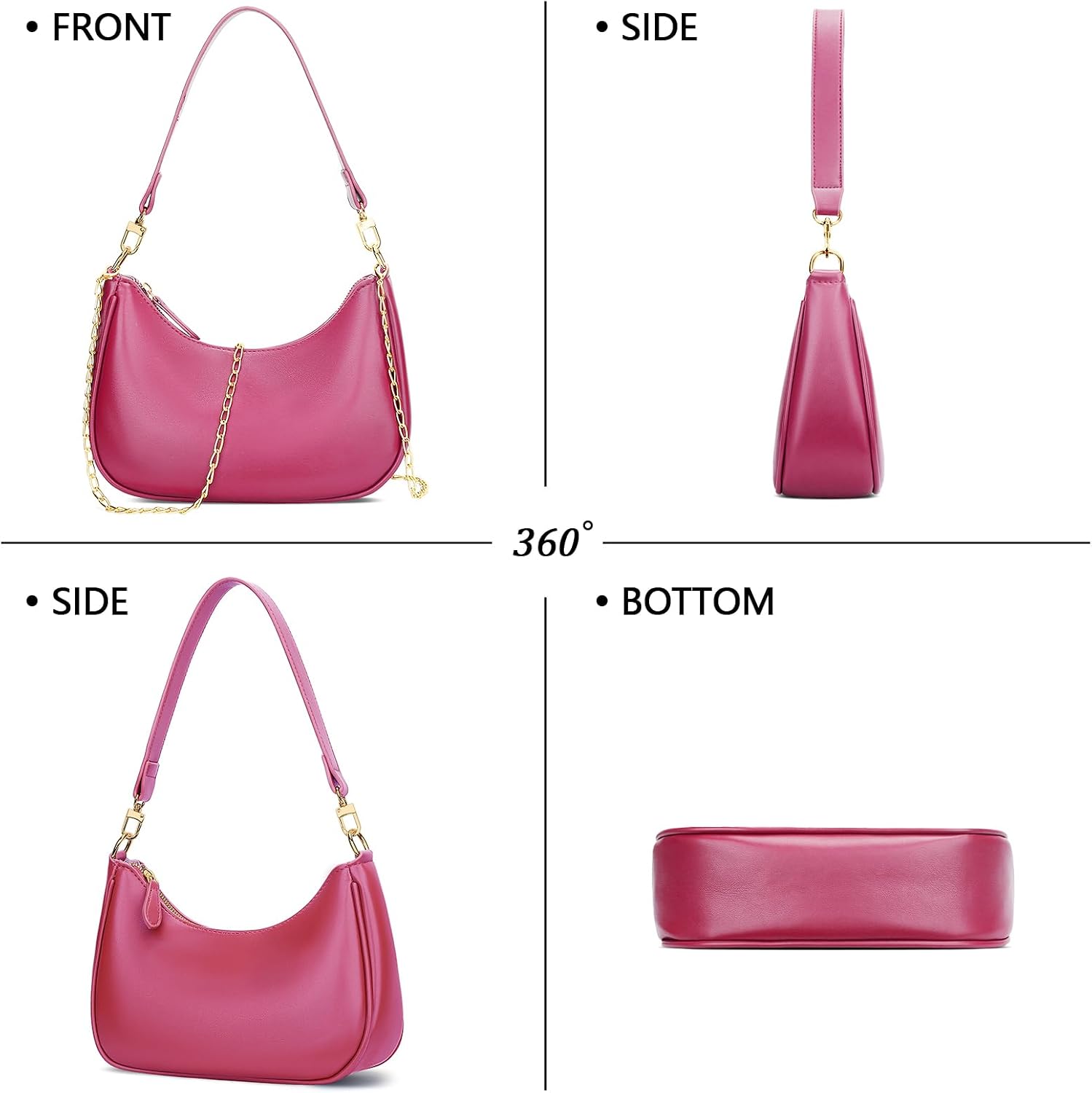 Detalle de KKXIU Shoulder Bag for Women: Cute Hobo Purse with Versatile Straps