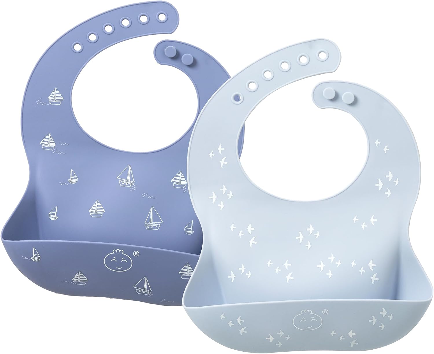 Detalle de Little Dimsum Silicone Baby Feeding Bibs 1 pack