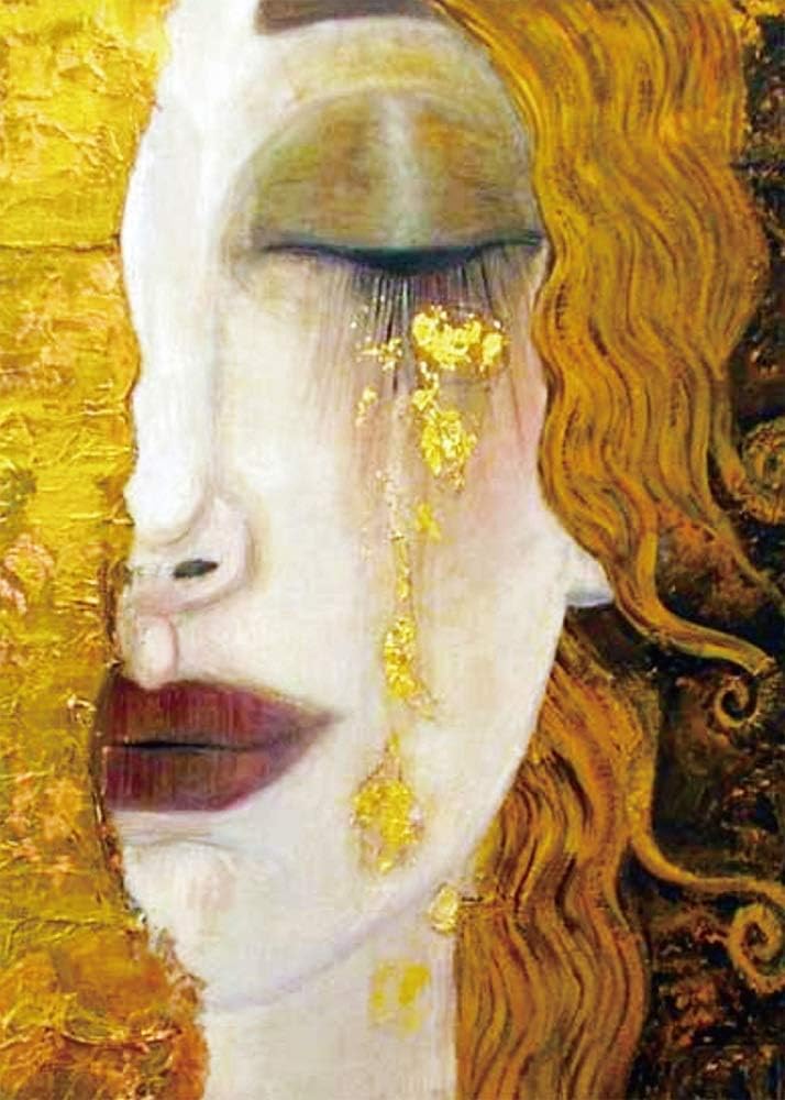 Detalle de Puzzle DOUBLETOP Gustavo Klimt “D’Oro Lacrime” da 1000 pezzi, 50x70 cm