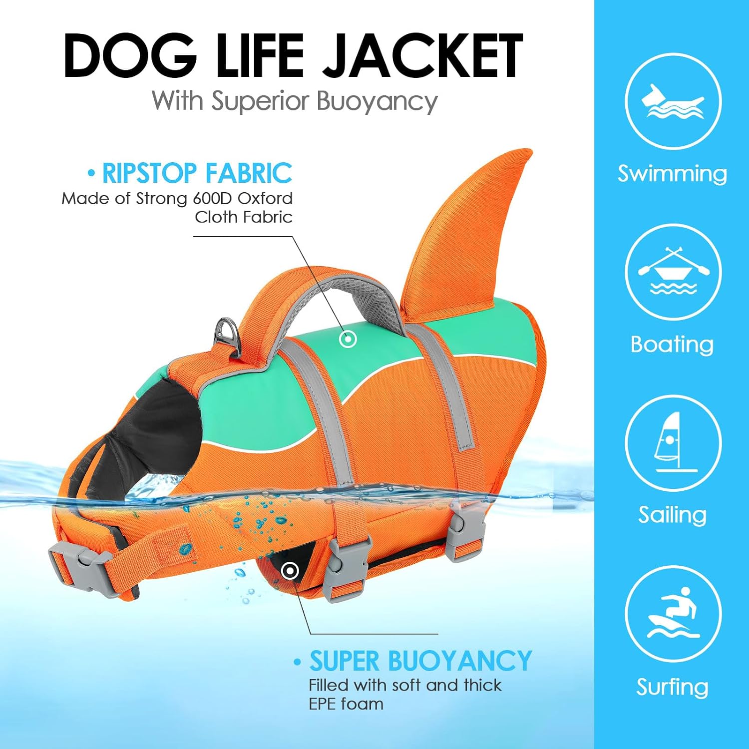Detalle 2 de AOFITEE Dog Life Vest XL
