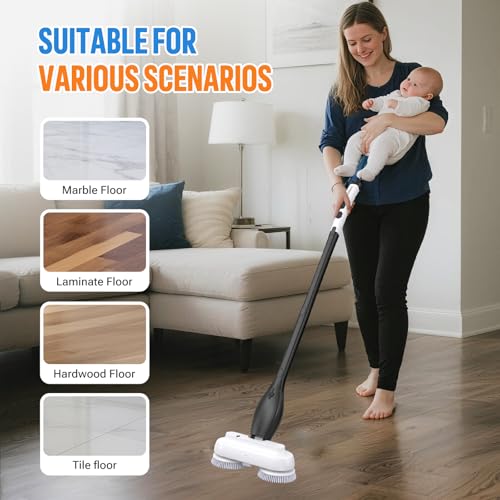 Thumbnail 6 de LifeBasis 2-in-1 Electric Spin Mop & Scrubber with 800ml Tank — Versatile Cleaning for All Floors