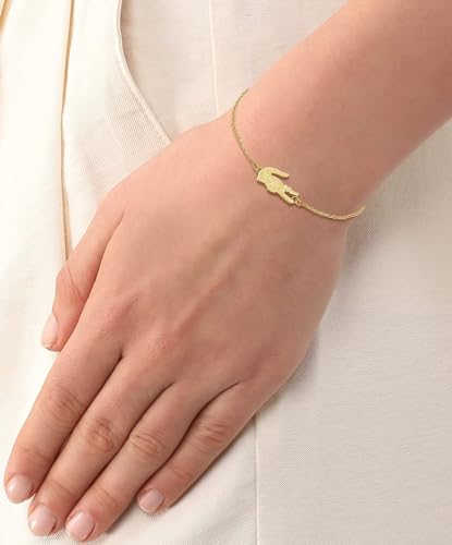 Thumbnail 2 de Lacoste Bracelet en Chaîne pour Femme – Collection Crocodile en Or Jaune avec Charm Crocodile