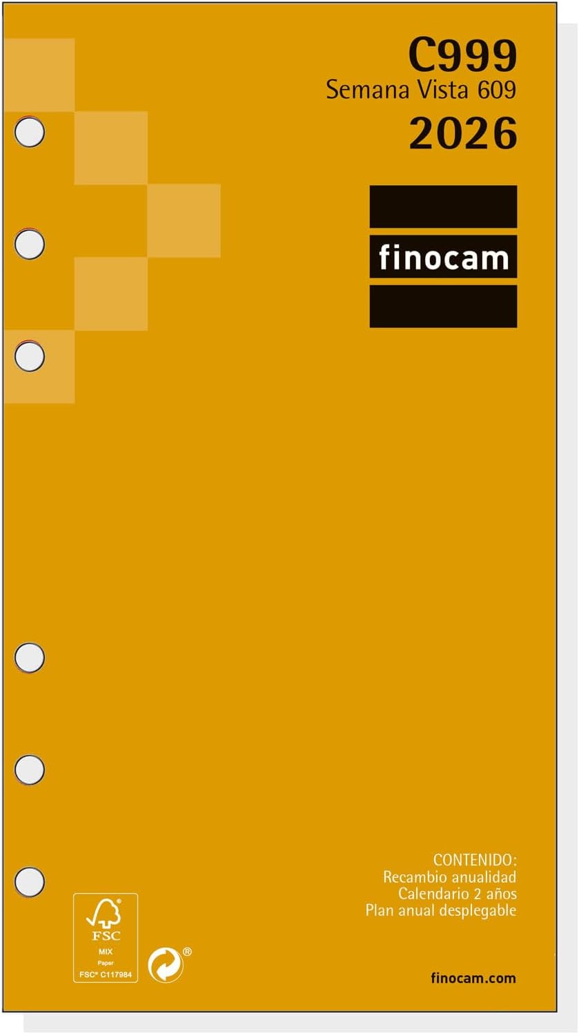 Thumbnail 2 de Finocam Recambio agenda Classic 2026 1 Día