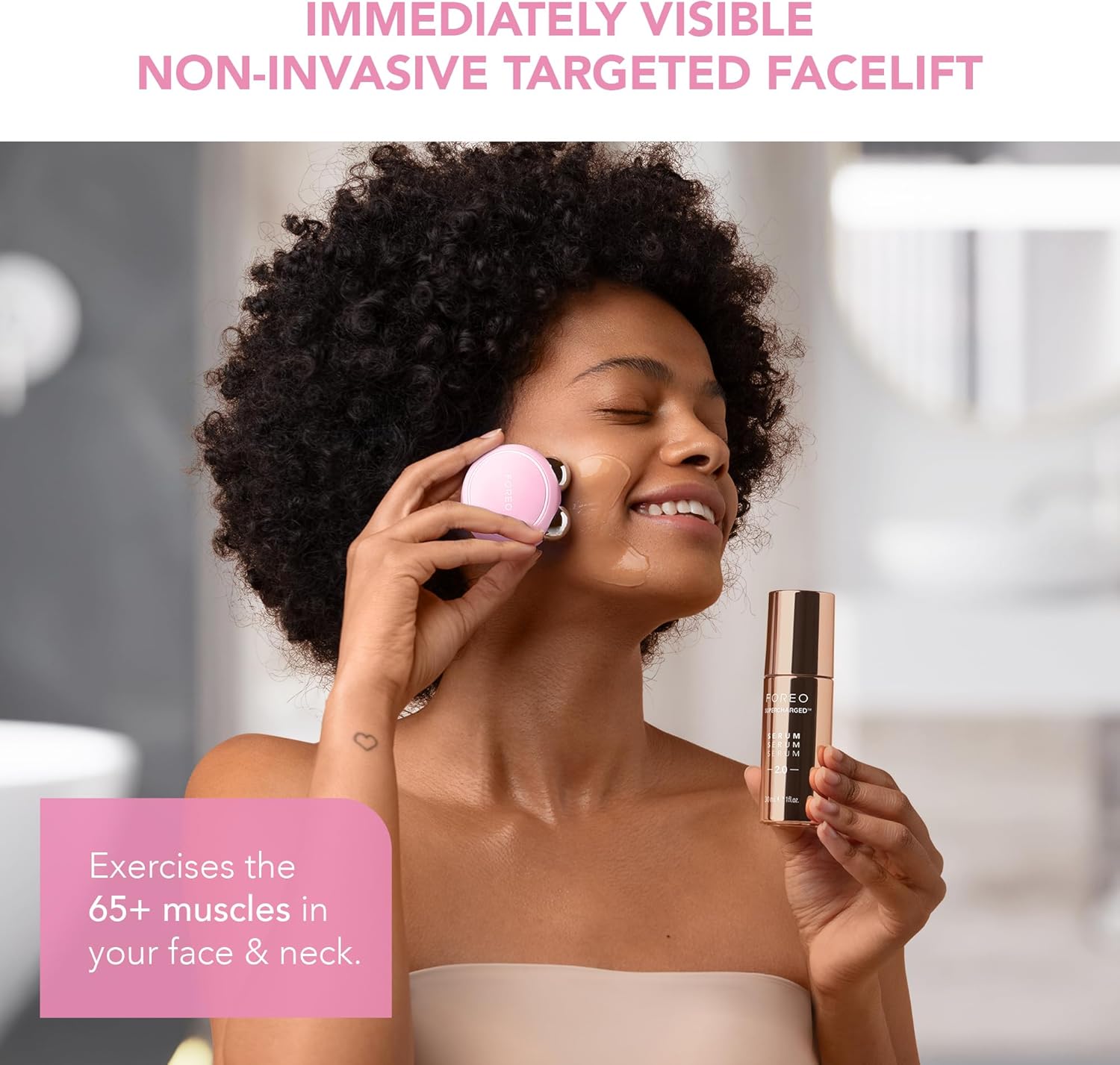 Detalle 2 de FOREO BEAR mini Pearl Pink appareil lifting visage