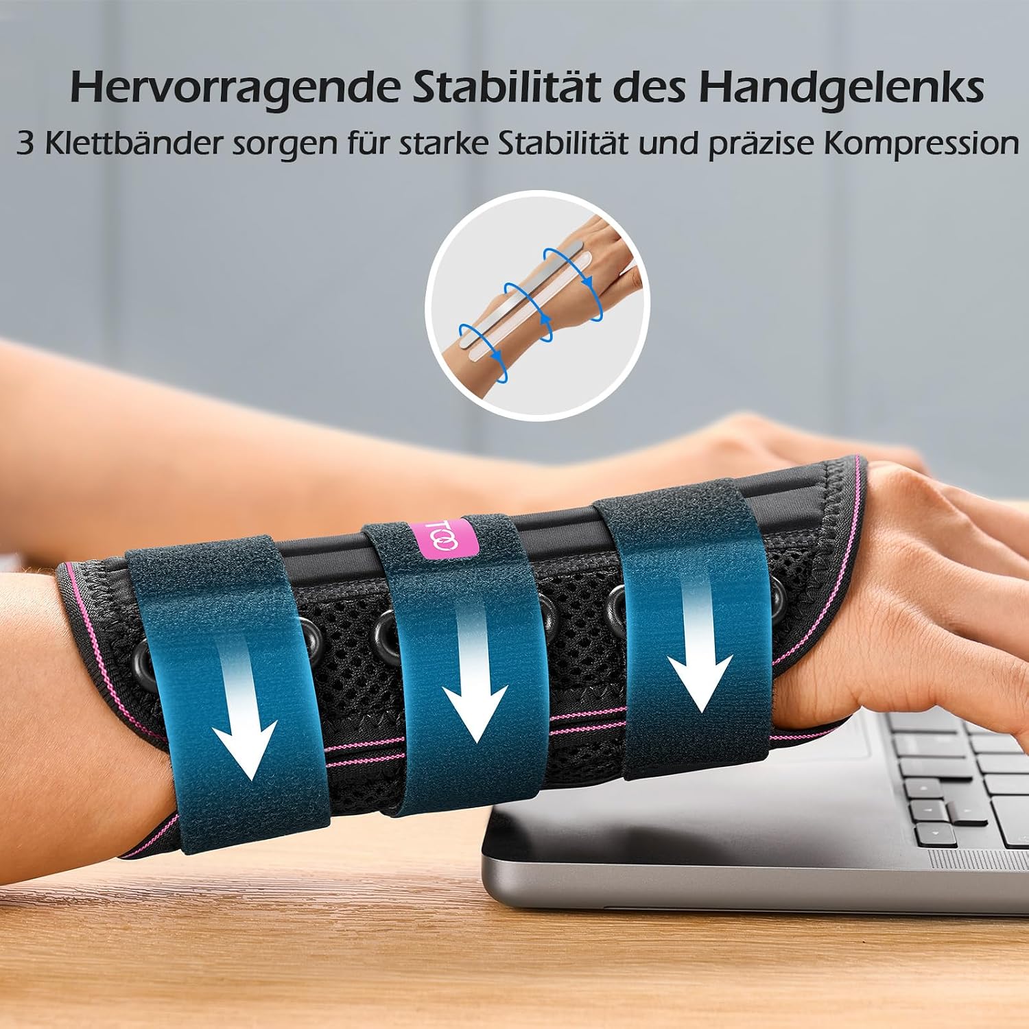 Detalle 2 de FREETOO Handgelenk Bandage 19 cm