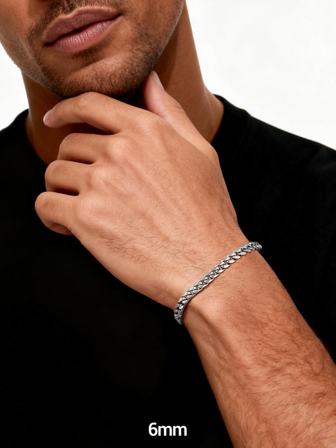Thumbnail 3 de PROSTEEL Gourmette Homme Femme Chaîne Cubain 3–12 mm | Acier inox 316L / Plaqué Or / Noir