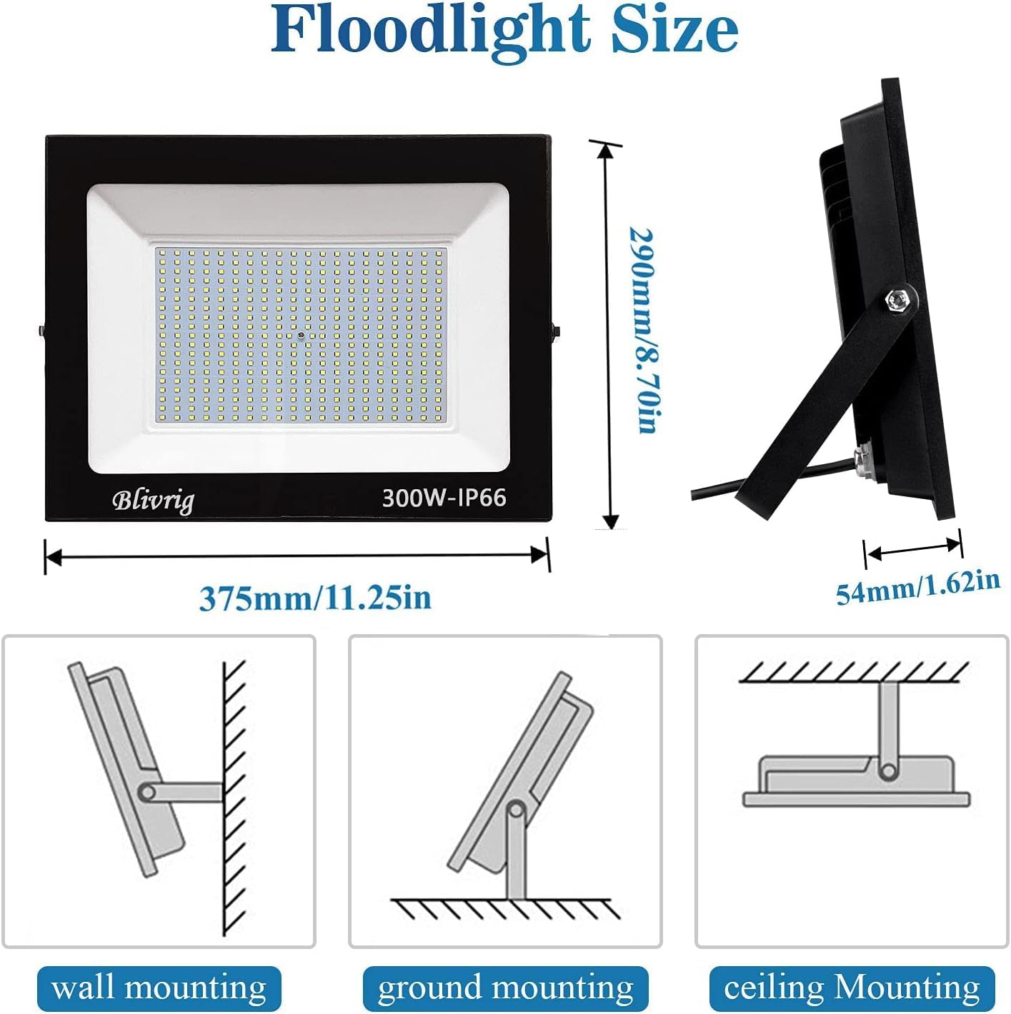 Thumbnail 2 de Jefedana LED Fluter Außenstrahler 500W – IP66, 120° Abstrahlung, 50.000h Lebensdauer