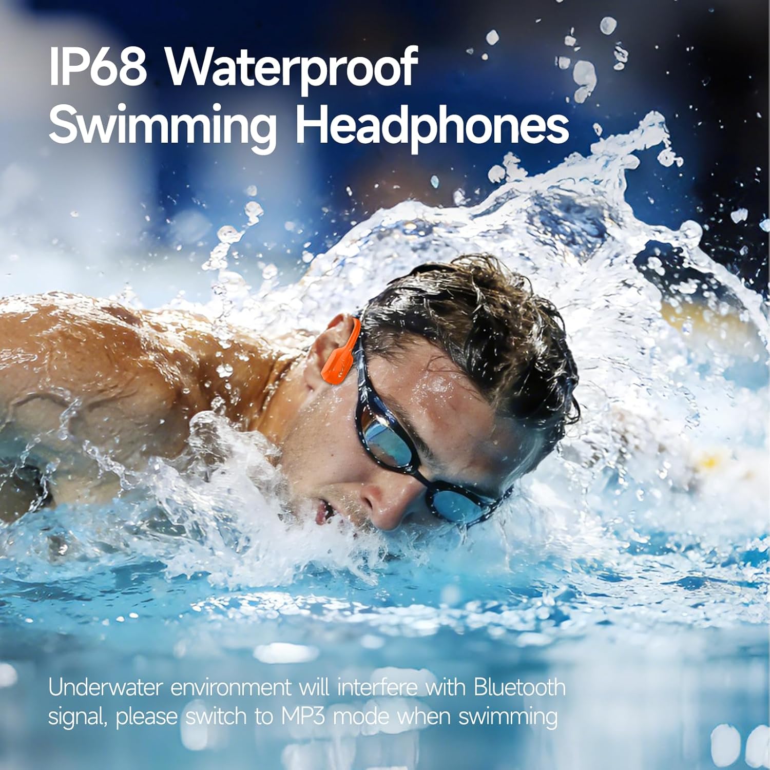 Thumbnail 1 de esonstyle Casque de conduction osseuse pour natation: Bluetooth 6.0, IP68, MP3 8 Go
