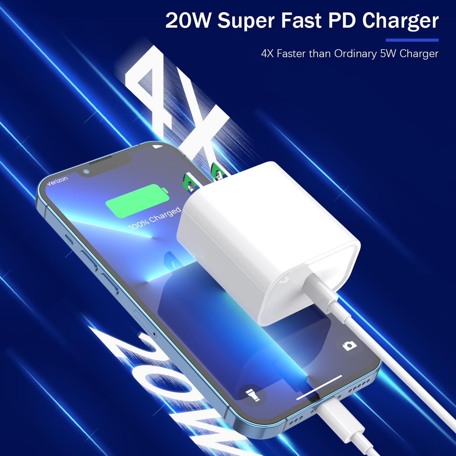 Thumbnail 1 de Fast Charger iPhone 6FT USB‑C to Lightning 3Pack