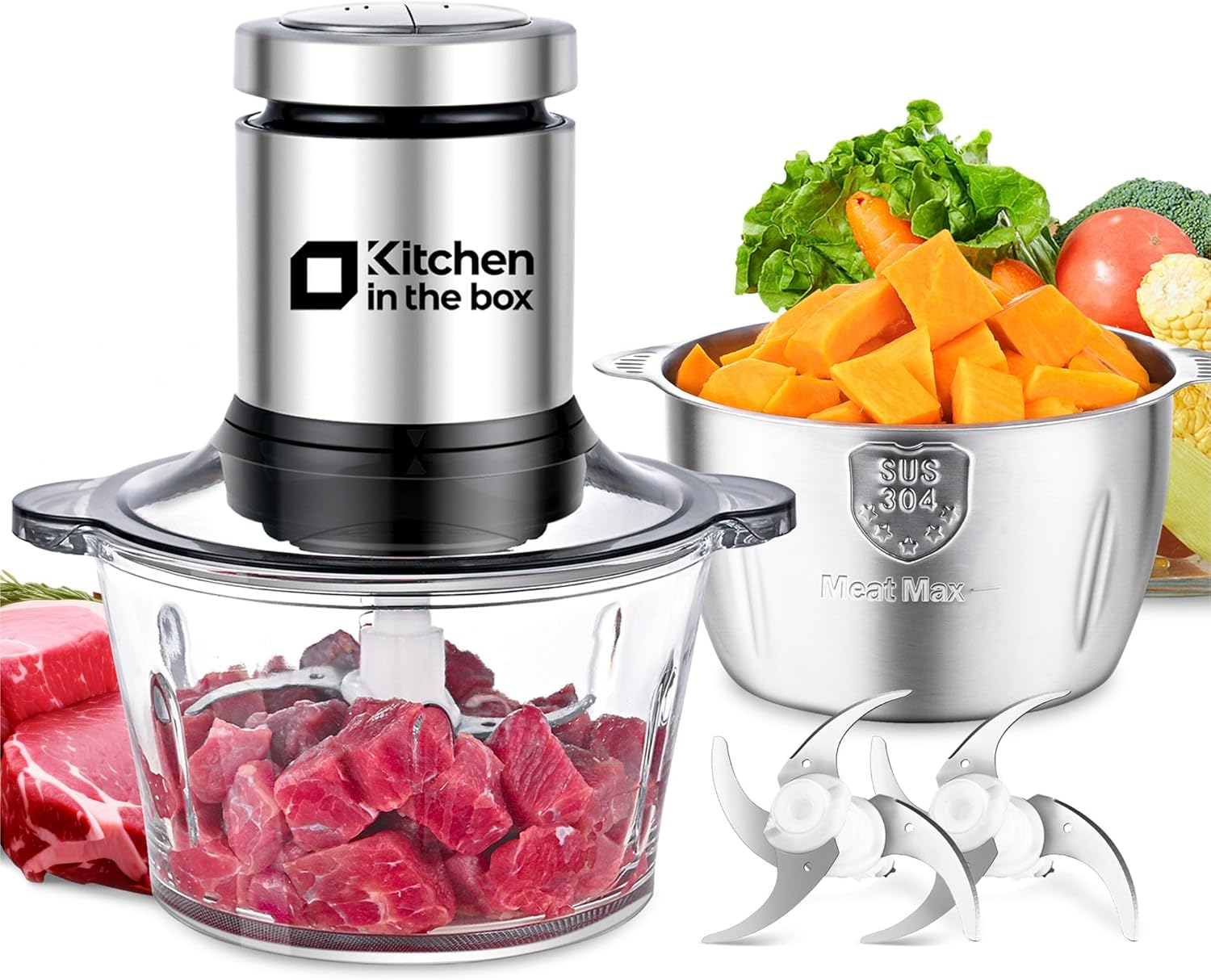 Thumbnail 2 de Kitchen in the box Food Processor 400W, 16-Cup 🍽