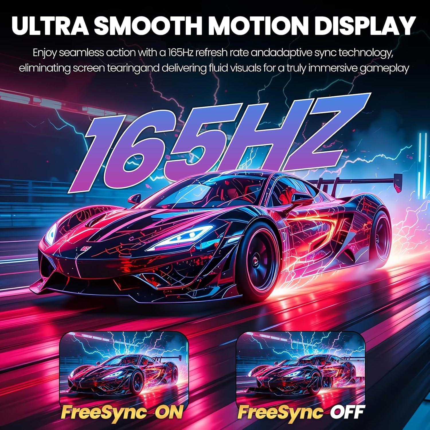 Detalle de CRUA 34" 165Hz UWQHD Gaming Monitor