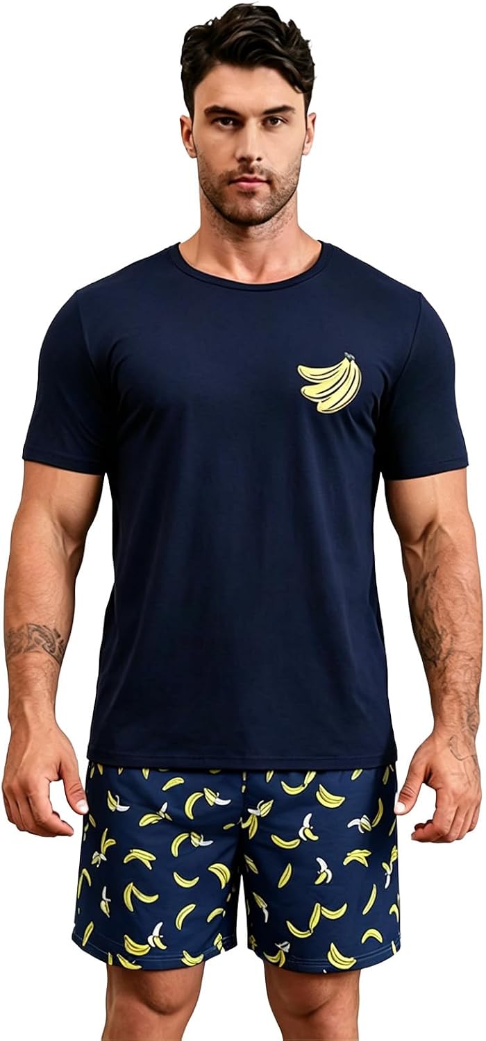 Detalle de Zefortex Men's Pajama Set, 95% Polyester