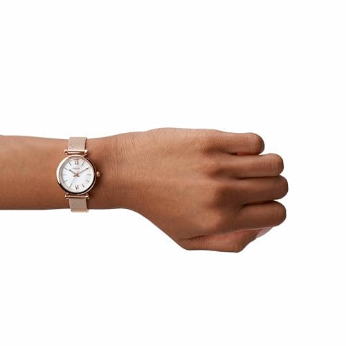 Thumbnail 2 de Fossil Carlie Donna: Orologio quarzo 3 lancette in oro rosa, cassa 29 mm con cinturino in acciaio inox