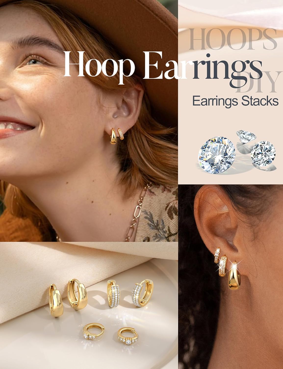 Thumbnail 5 de LOLIAS Small Hoop Earrings 3 Pairs