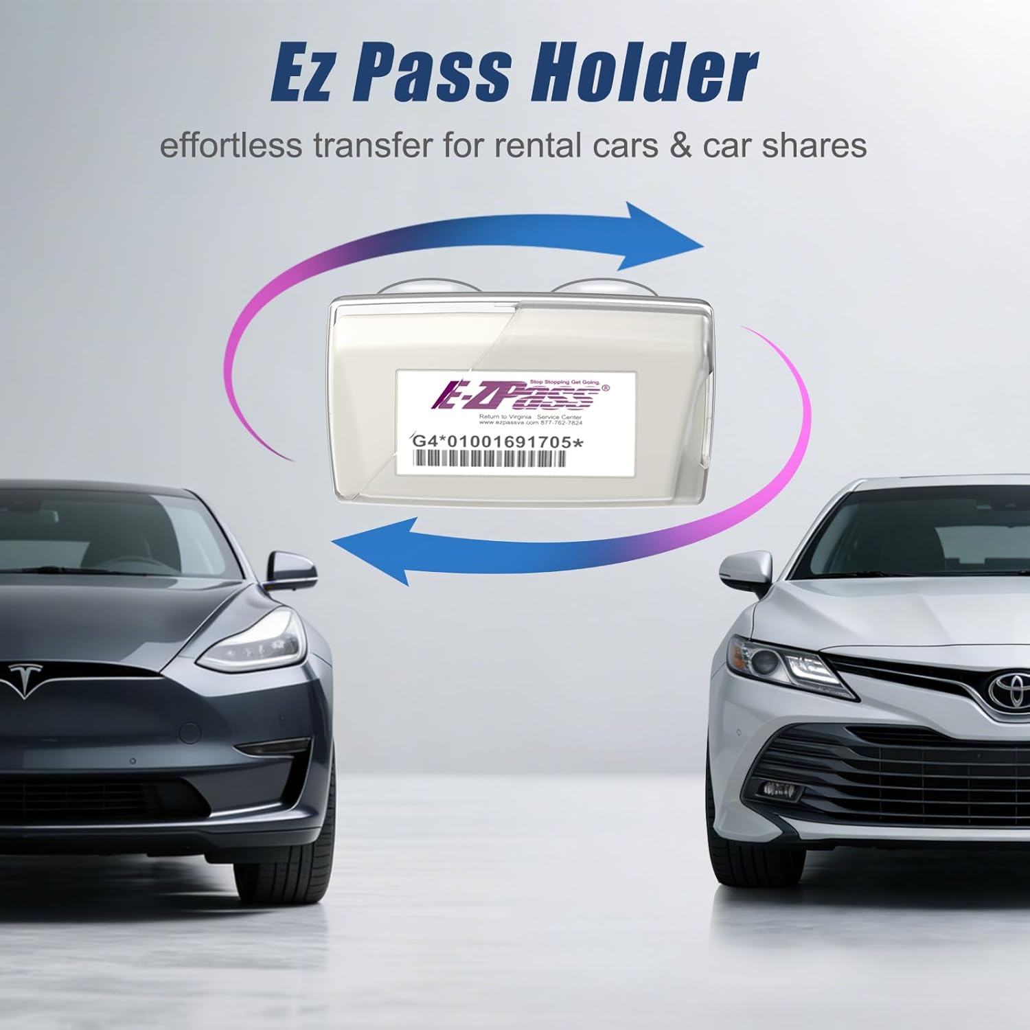 Thumbnail 6 de Zeyitian EZ Pass Holder Clear 1 Pack with Super Strong Suction Cups