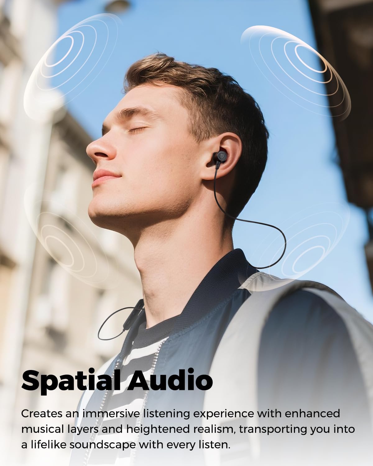 Detalle de SOUNDPEATS Neckband Headphones, Q40 HD