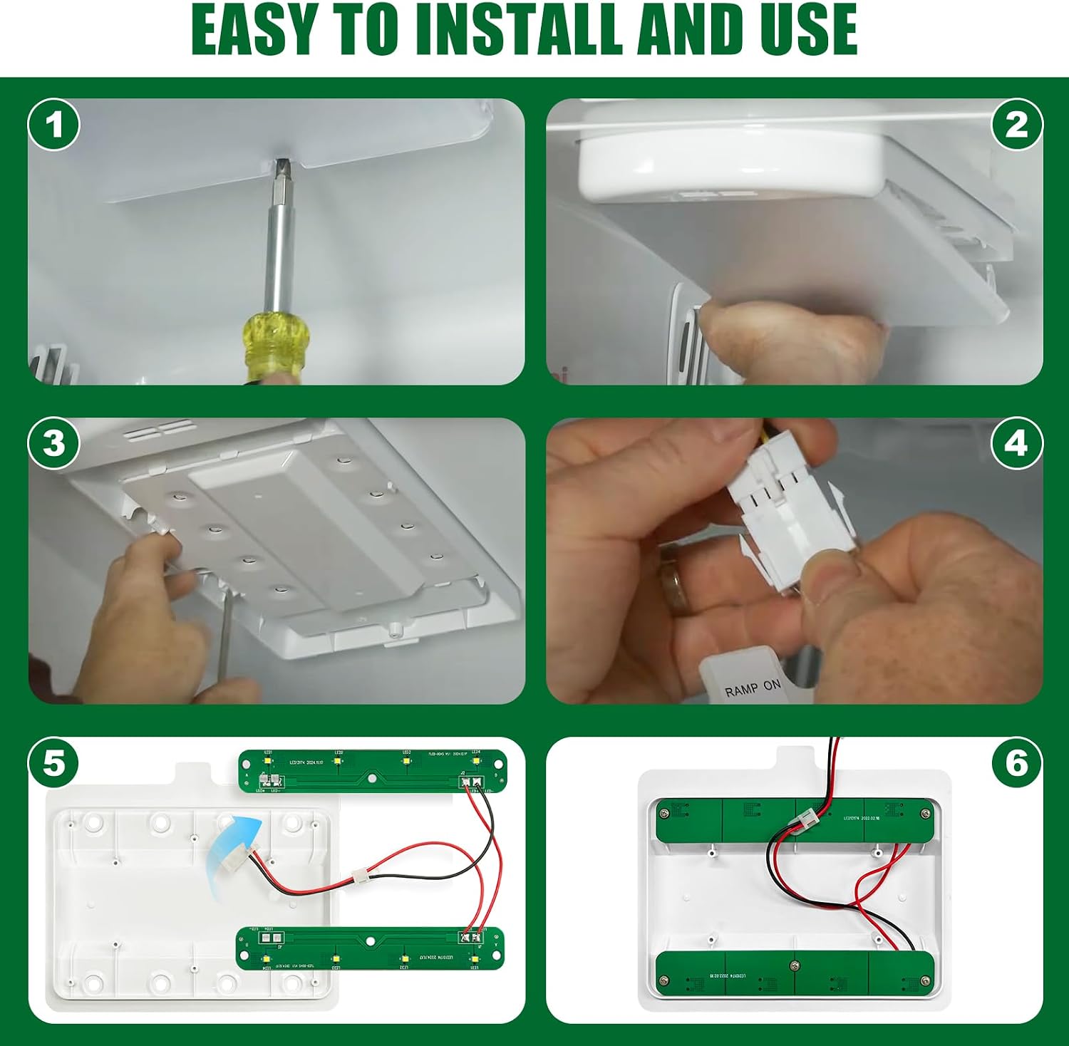 Thumbnail 5 de CCTP W11043011 Refrigerator LED Light Board, 2W 6000K PCB Replacement