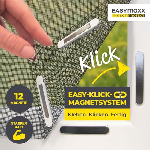 Thumbnail 2 de EASYmaxx Fliegengitter für Fenster mit Magic Click – Individuell zuschneidbares Moskitonetz bis 150 × 130 cm